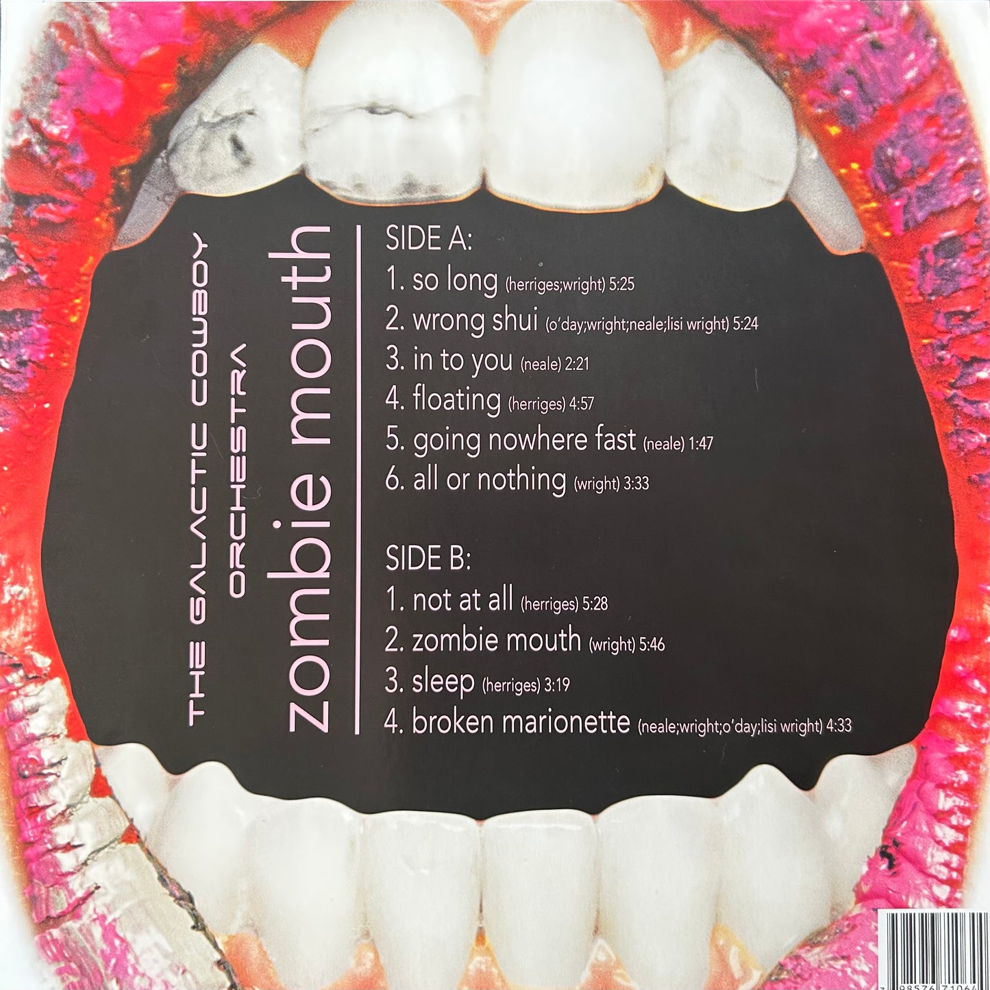 "zombie mouth" COLOR Vinyl LP